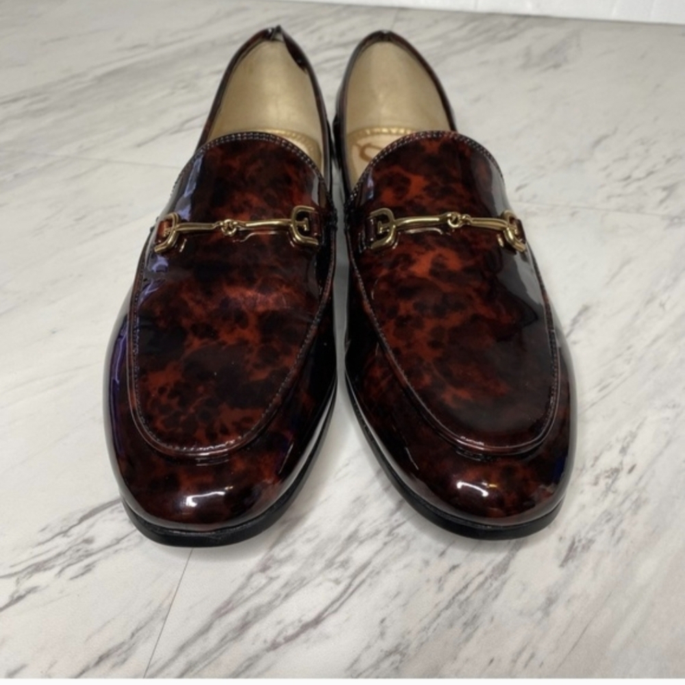Sam Edelman Loraine Prima Bit Brown Multi Patent Loafer 7 1/2 M